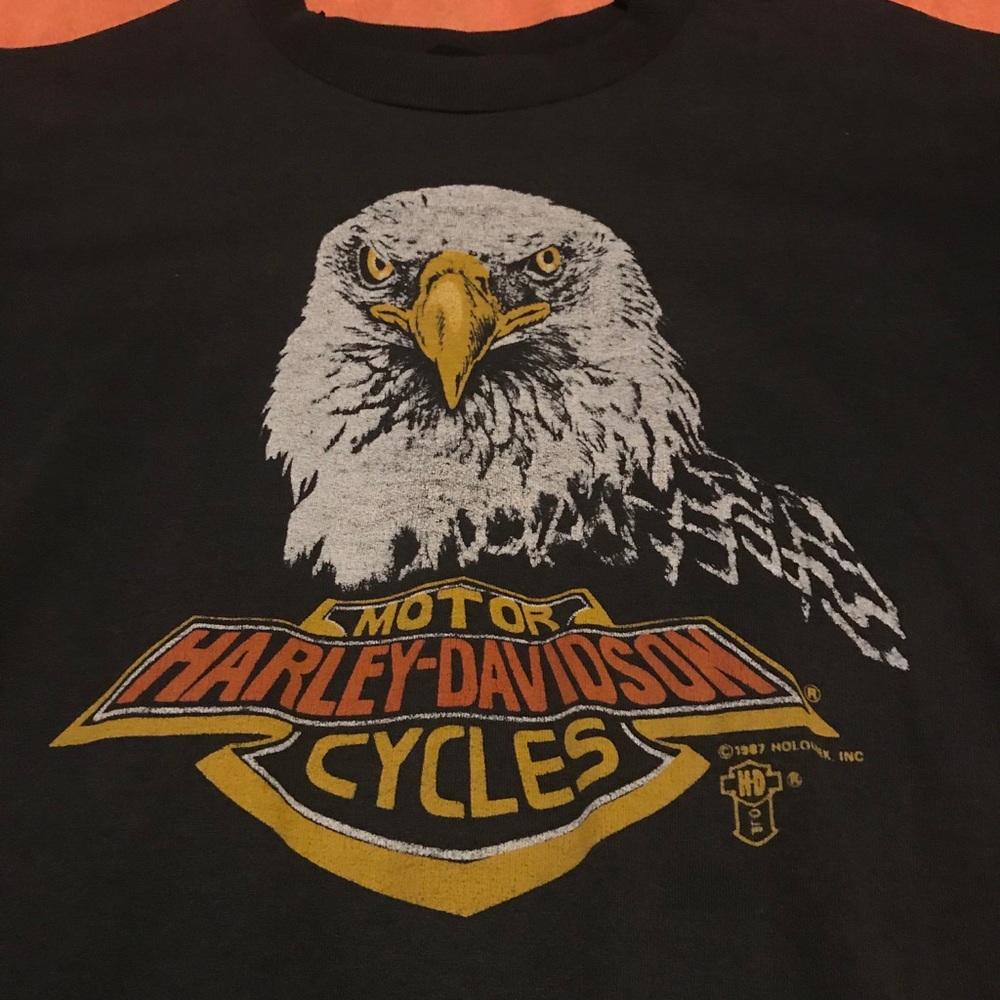 Harley Davidson Motorcycles 1987 Holoubek T Shirt